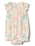 Gap Beach Print Bubble Shorty One Piece - Ivory Frost