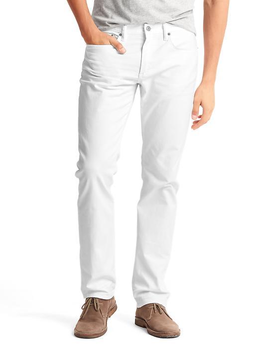 Gap Men Stretch 1969 Slim Fit Jeans - White