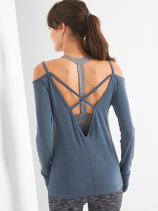 Gap Breathe Strappy Ballet Back Top - Night Shadow