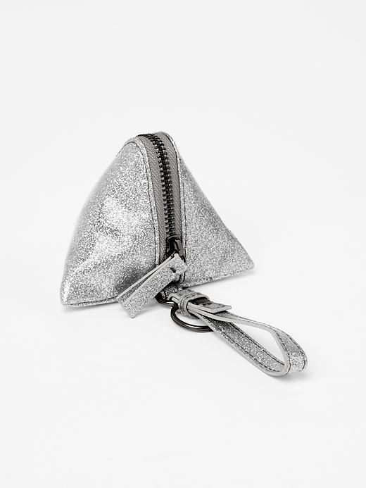 Gap Glitter Triangle Coin Purse - Silver