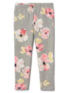 Gap Floral Soft Terry Leggings. - Light Gray Floral