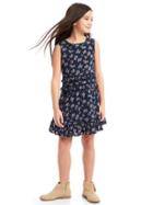 Gap Women Floral Ladder Lace Ruffle Dress - Navy Floral