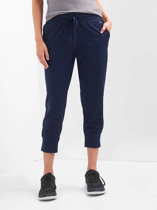 Gap Women Brushed Jersey Crop Joggers - True Indigo