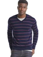 Gap Men Merino Wool Stripe Slim Fit Sweater - Navy Stripe