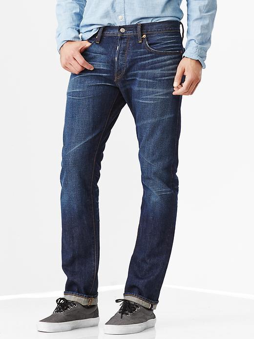Gap 1969 Slim Fit Jeans Authentic Indigo Selvedge - Authentic Indigo