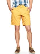 Gap Lived In Flat Front Shorts 10&quot; - Yellow Noon