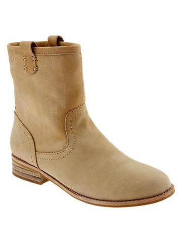 Gap Leather Biker Boots - Tan