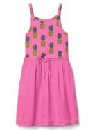 Gap Pineapple Spaghetti Dress - Pink Pineapple