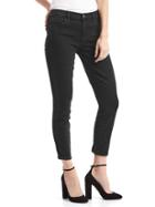 Gap Women Authentic 1969 Velvet Stripe True Skinny Ankle Jeans - Solid Black