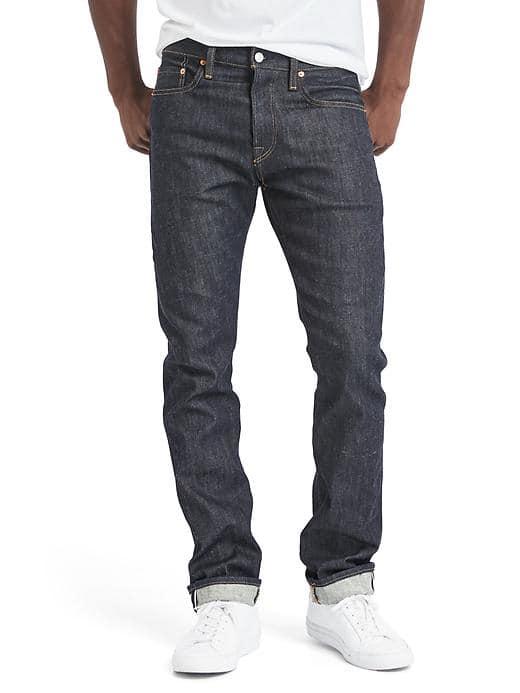 Gap Men Stretch 1969 Cone Selvedge Slim Fit Jeans - Worn Rinse