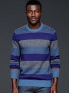 Gap Men Herringbone Stripe Sweater - Blue Stripe