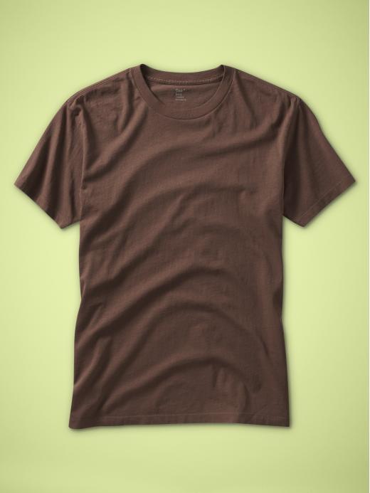 Gap Men Essential Crewneck T Shirt - Carob Brown