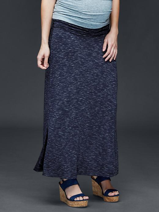 Gap Foldover Column Maxi Skirt - True Indigo