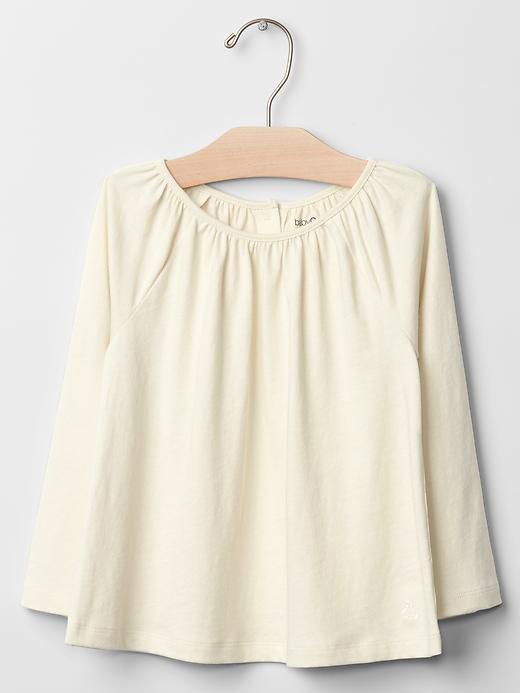 Gap Shirred Raglan Tee - Ivory Frost