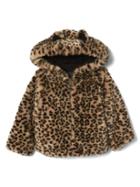 Gap Cheetah Faux Fur Jacket - Brown Leopard Cat