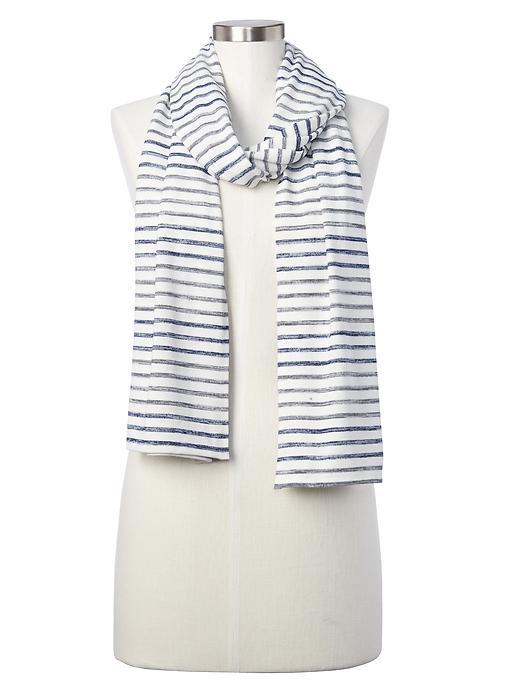 Gap Women Softspun Knit Scarf - Blue Stripe
