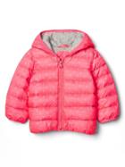 Gap Coldcontrol Lite Print Puffer Jacket - Sassy Pink