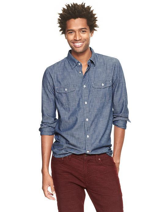 Gap X Gq Ernest Alexander Chambray Shirt - Denim
