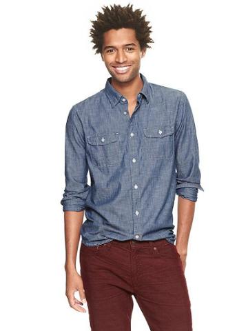 Gap X Gq Ernest Alexander Chambray Shirt - Denim