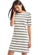 Gap Women Scoop Back Shift Dress - White Stripe