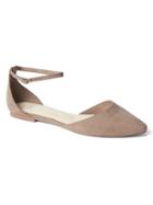 Gap Women Ankle Strap D'orsay Flats - Deep Taupe