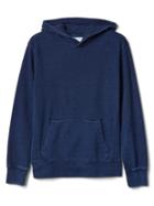 Gap Men Indigo Pullover Hoodie - Dark Indigo