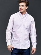Gap Men Oxford Bengal Stripe Standard Fit Shirt - Primrose Pink