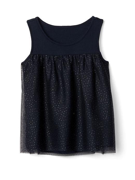 Gap Sparkle Tulle Tank - Blue Galaxy