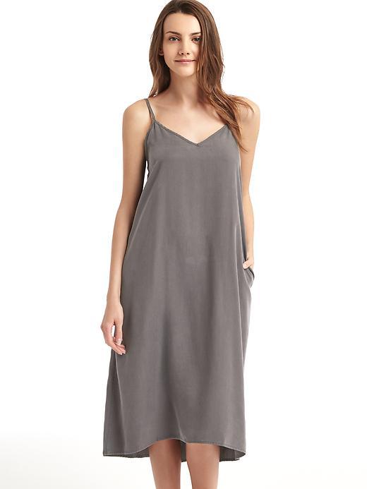 Gap Tencel Cami Midi Dress - Soft Black