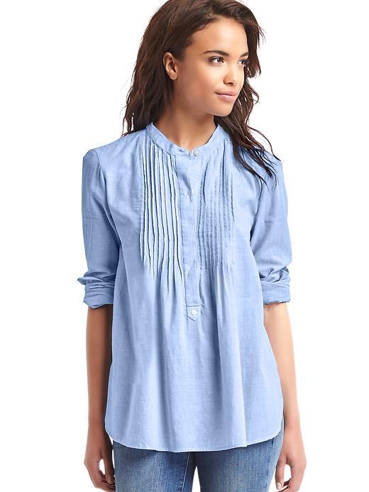 Gap Women Pintuck Popover - Light Blue