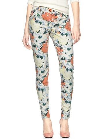 Gap 1969 Printed Legging Skimmer Jeans