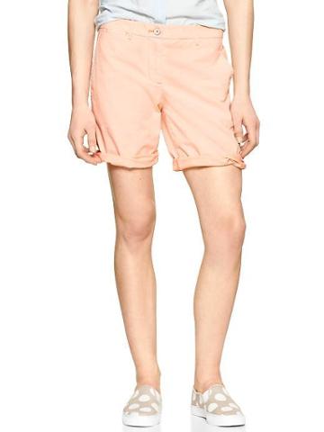 Gap Boyfriend Roll Up Shorts - Peach Sorbet