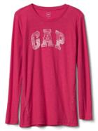 Gap Women Logo Crewneck Long Sleeve Tee - Maui Rose
