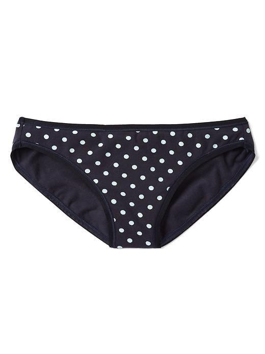 Gap Women Stretch Cotton Low Rise Bikini - Spring Dot Dark Indigo
