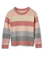 Gap Shimmer Rose Stripe Sweater - Pink Stripe