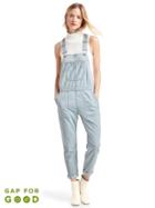 Gap Women Washwell Slouchy Railroad Stripe Crop Overalls - Railroad Stripe