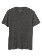 Gap Men Essential Spacedye Pocket Tee - Black Space Dye