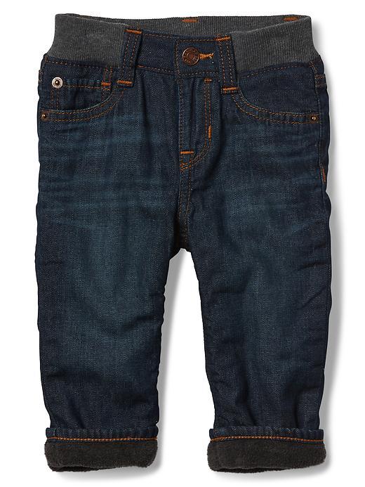 Gap My First Fleece Lined Straight Jeans - Medium Wash