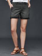 Gap Women Girlfriend Chino Shorts - Washed Black