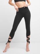 Gap Women High Rise Blackout Barre Strap Leggings - Black