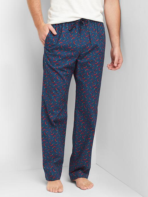 Gap Men Print Pj Pants - Red Pepper