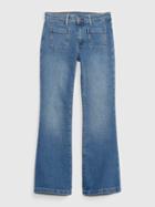 Kids High Rise Flare Jeans With Washwell