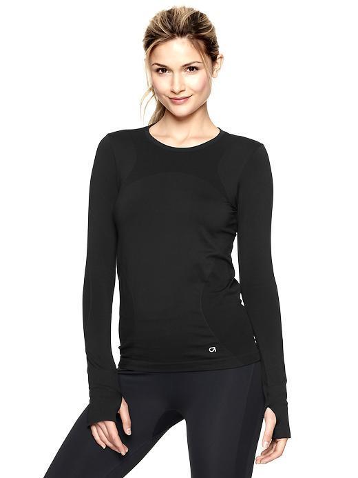 Gap Gapfit Motion Seamless Long Sleeve Top - True Black