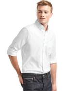 Gap Men Oxford Solid Slim Fit Shirt - White