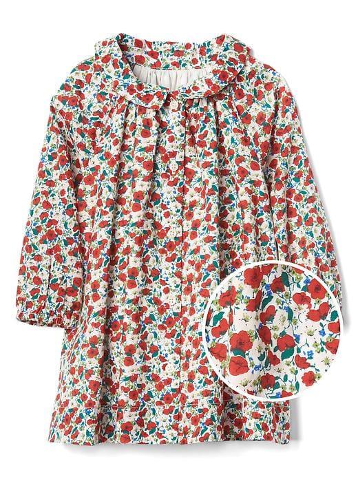 Gap Red Poppy Collared Dress - Ivory Frost