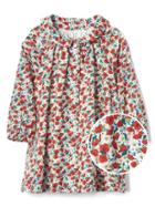 Gap Red Poppy Collared Dress - Ivory Frost