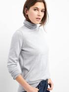 Gap Women Merino Wool Turtleneck - Light Heather Grey