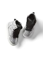 Gap Metallic Hi Top Sneakers - Silver