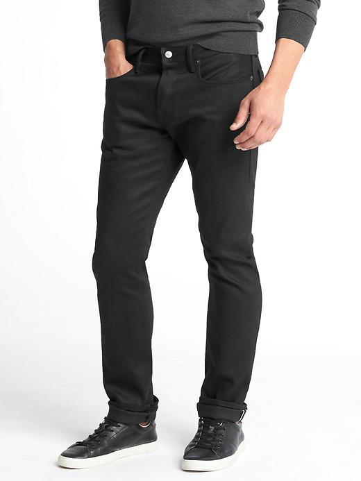 Gap Men Stretch 1969 Selvedge Slim Fit Jeans - Black