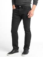 Gap Men Stretch 1969 Selvedge Slim Fit Jeans - Black